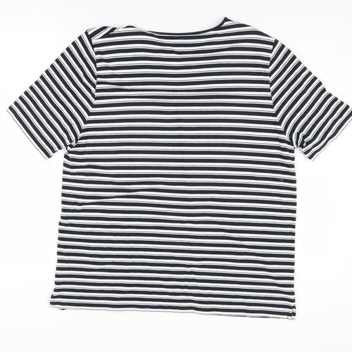 Jaeger Women's Striped T-Shirt M Multicoloured