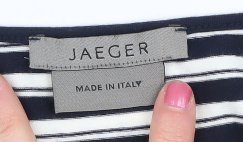 Jaeger Women's Striped T-Shirt M Multicoloured