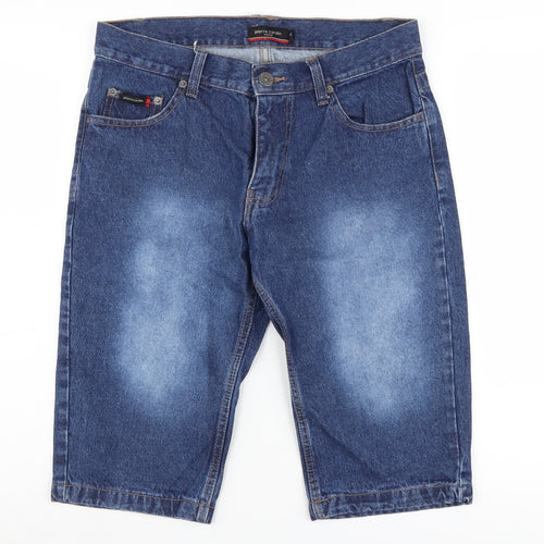 Pierre Cardin Men's Blue Cropped Denim Jeans XS