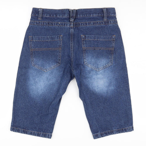 Pierre Cardin Men's Blue Cropped Denim Jeans XS