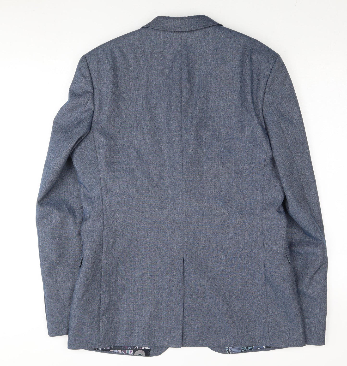 Ben Sherman Men's Grey Single Breasted Polyester Blend Suit Jacket Size 40 Regular