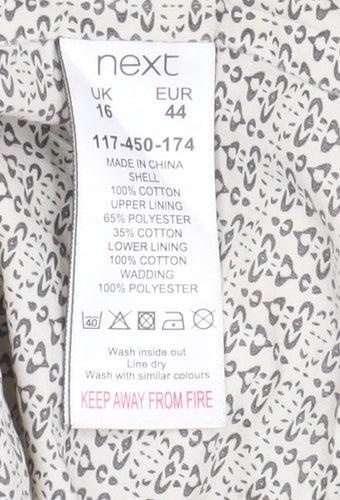 Next Women's Green Military Jacket - Size 16
