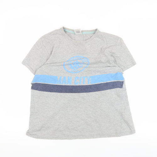 Manchester City Kids Grey Jersey T-Shirt, Medium