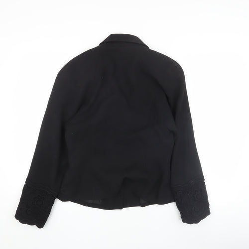 Wallis Women’s Black Blazer, Size 8, Shawl Lapel