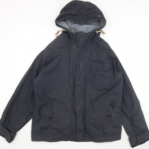 Linea Men's Black XL Parka Jacket, Hooded, Casual