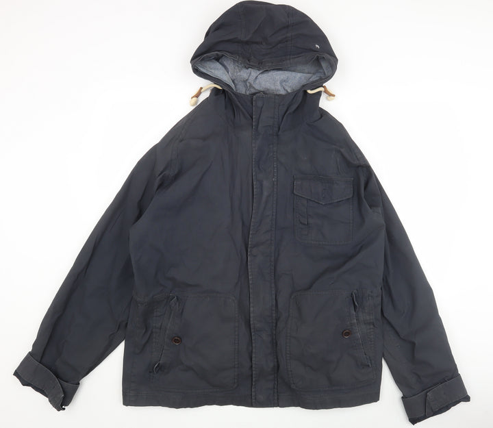 Linea Men's Black XL Parka Jacket, Hooded, Casual