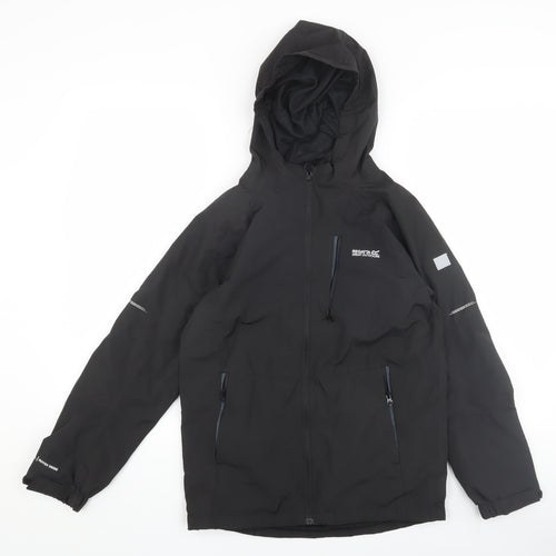 Regatta Unisex Kids Black Waterproof Rain Coat 11-12 Years