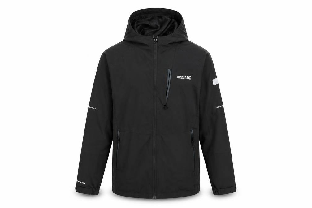 Regatta Unisex Kids Black Waterproof Rain Coat 11-12 Years