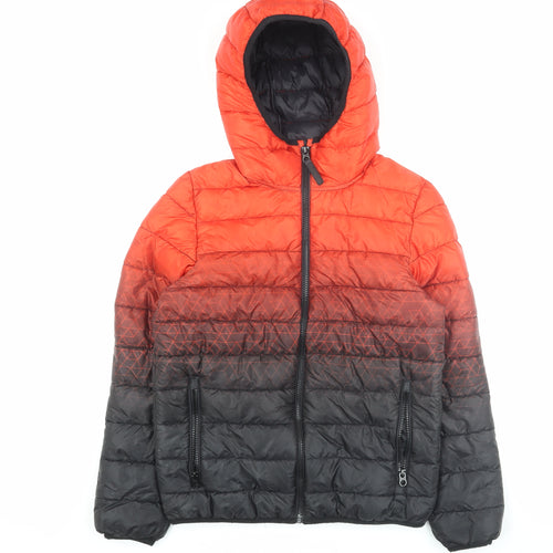 Next Boys Red Black Puffer Jacket, 11 Years, Winter Style