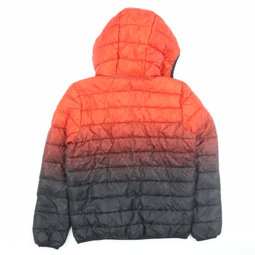 Next Boys Red Black Puffer Jacket, 11 Years, Winter Style
