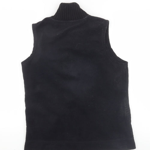 M&Co Women's Black Waistcoat, Sleeveless Fleece, Medium