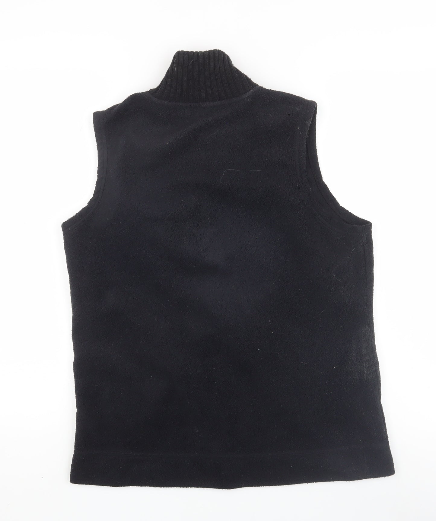 M&Co Women's Black Waistcoat, Sleeveless Fleece, Medium