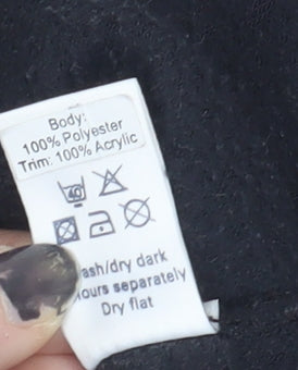 M&Co Women's Black Waistcoat, Sleeveless Fleece, Medium