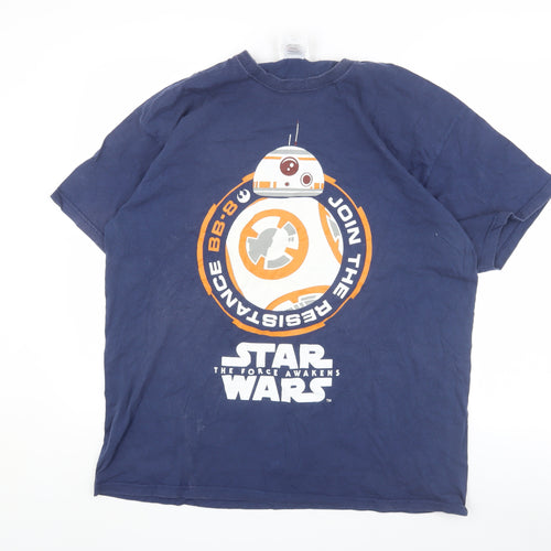 Star Wars Men’s XL Blue Crew Neck Graphic T-Shirt
