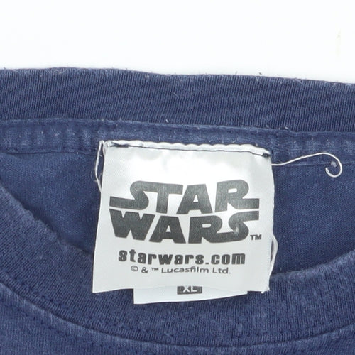 Star Wars Men’s XL Blue Crew Neck Graphic T-Shirt