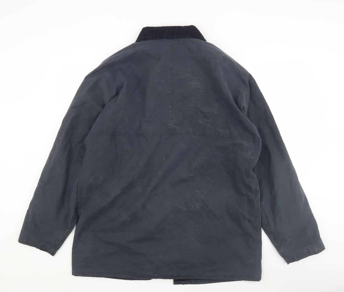 Made In England Vintage Men's Blue Waxed Cotton Field Jacket M