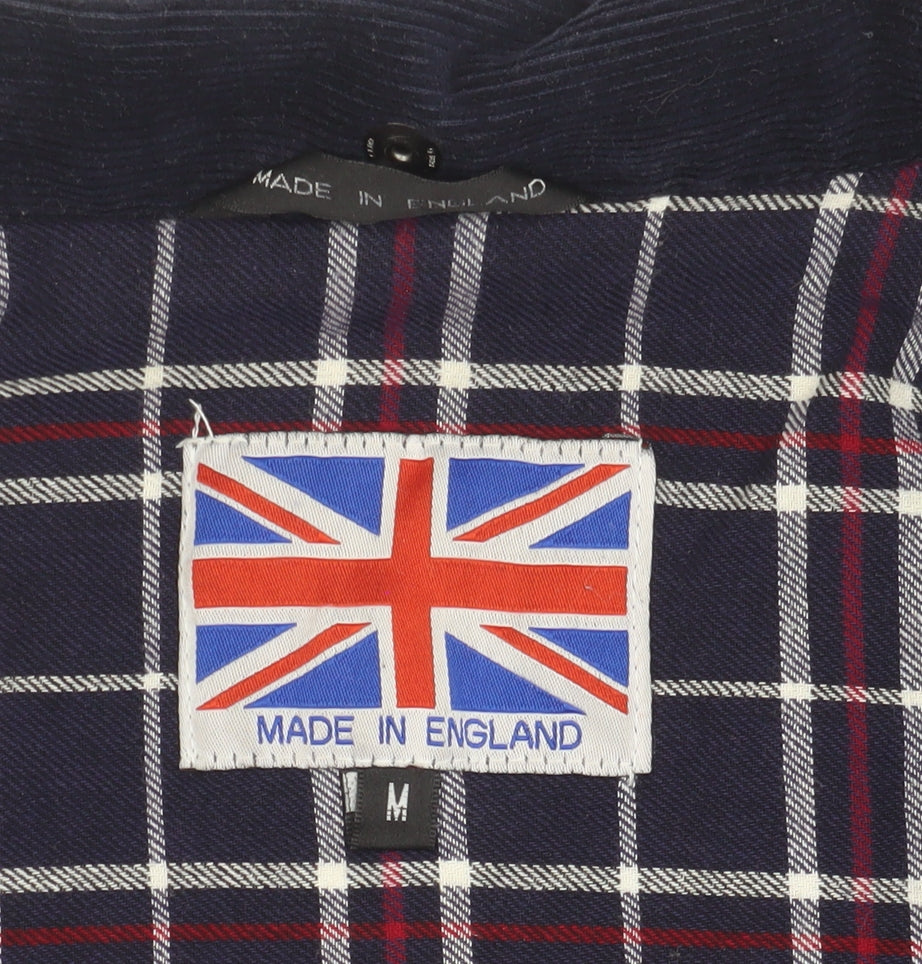 Made In England Vintage Men's Blue Waxed Cotton Field Jacket M