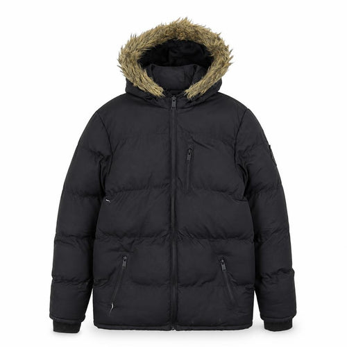 Brave Soul Boys Black Puffer Jacket, Size 13, Hooded, Winter Warm