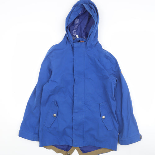 Joules Boys Blue Hooded Jacket, Size 12, Lightweight