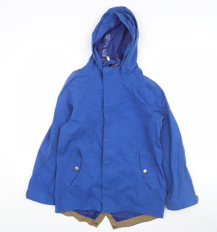 Joules Boys Blue Hooded Jacket, Size 12, Lightweight