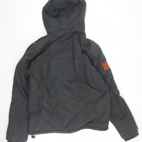 Superdry Men's Black XL Hooded Windbreaker Jacket