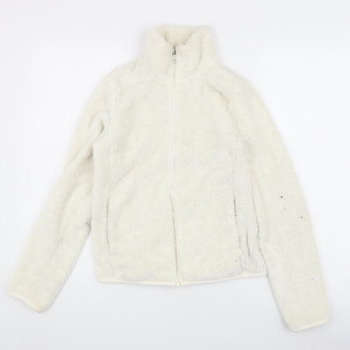 Uniqlo Women's White Fleece Jacket XS Casual Winter