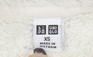Uniqlo Women's White Fleece Jacket XS Casual Winter
