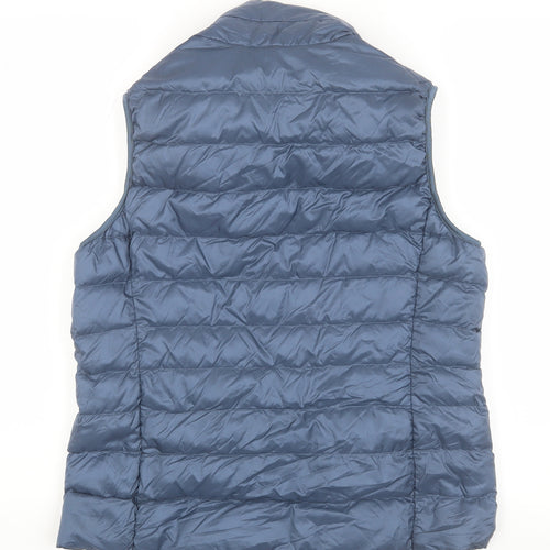 Uniqlo Women's Blue Puffer Waistcoat - L Lightweight Vest