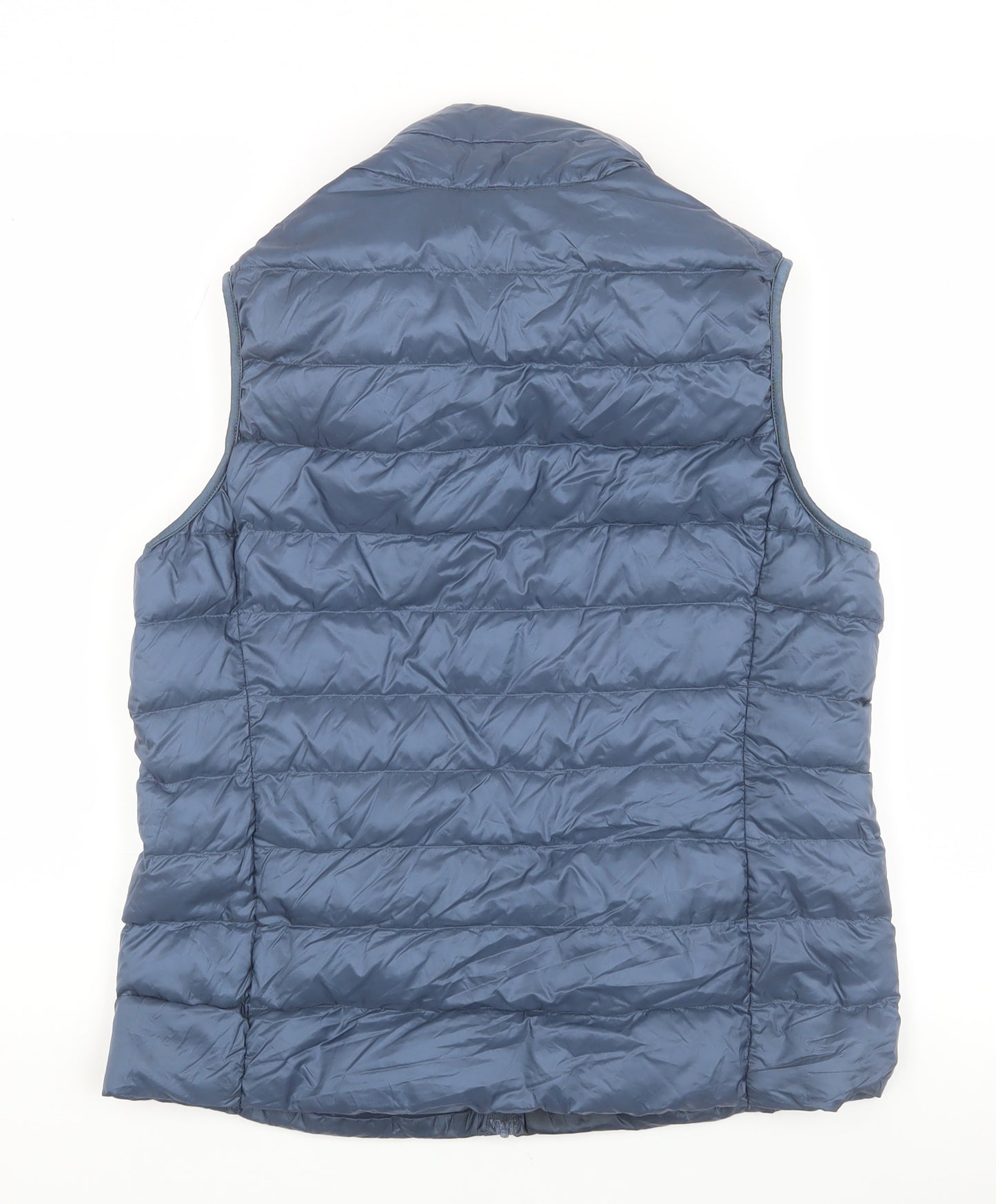 Uniqlo Women's Blue Puffer Waistcoat - L Lightweight Vest