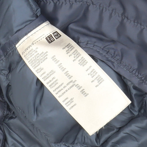 Uniqlo Women's Blue Puffer Waistcoat - L Lightweight Vest