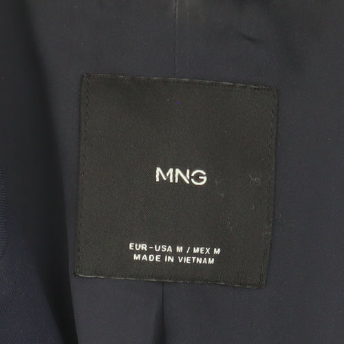 MNG Women's Blue Blazer, Size M, Single-Breasted