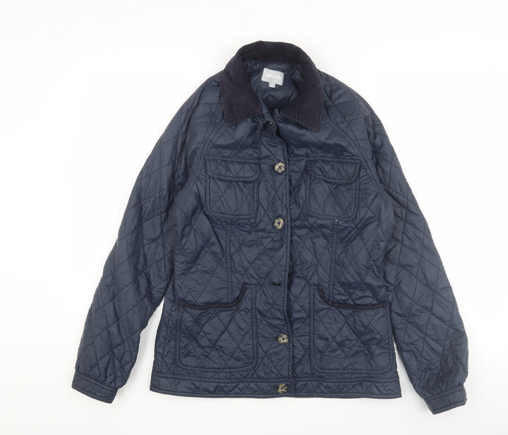 Musto Women's Blue Quilted Jacket Size 10