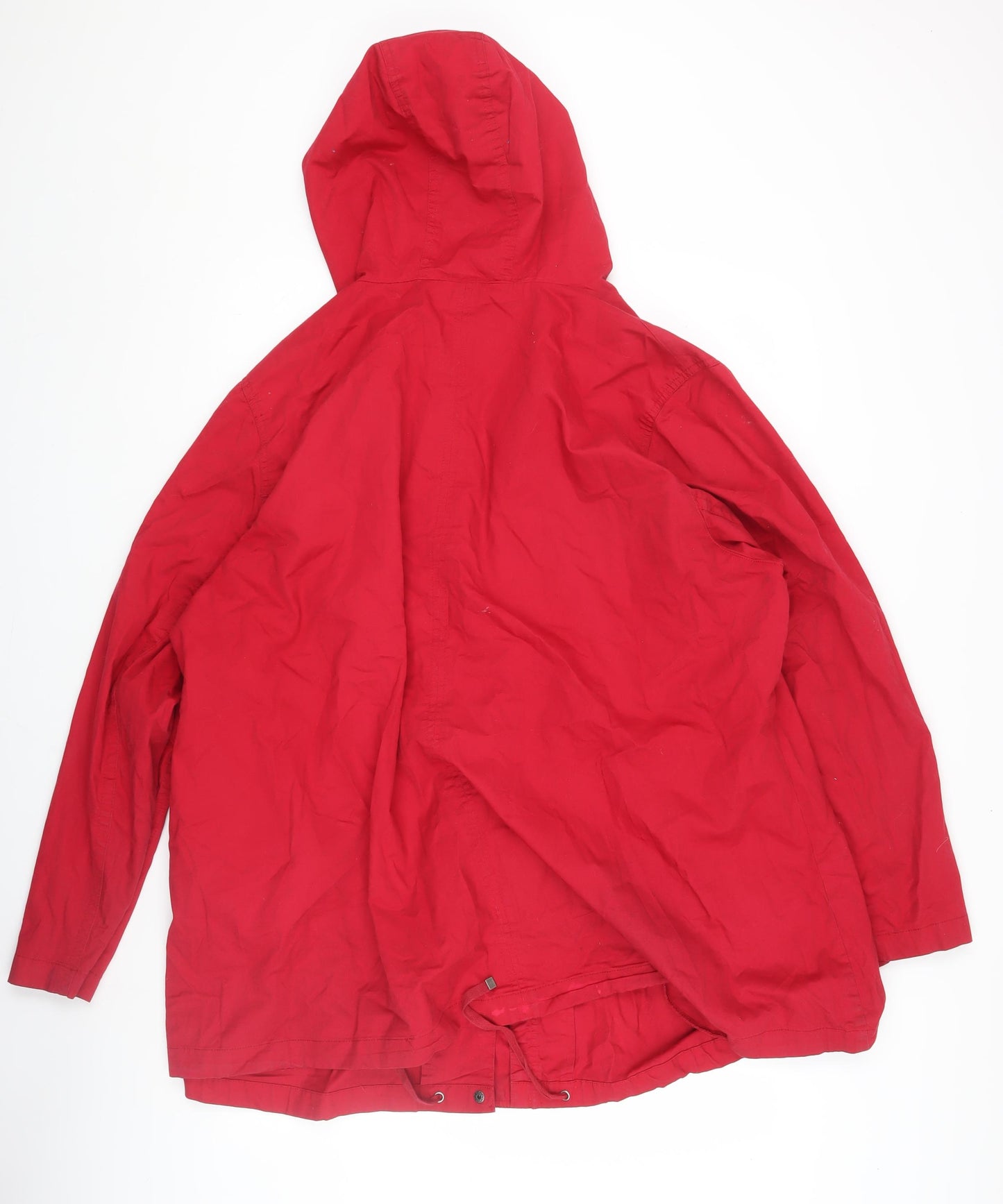 Yours Red Women's Parka Jacket Size 22 Hooded Lined