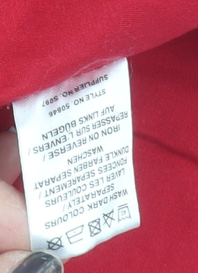 Yours Red Women's Parka Jacket Size 22 Hooded Lined