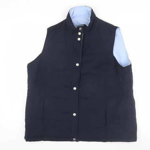 Bonmarche Women's Blue Padded Waistcoat M