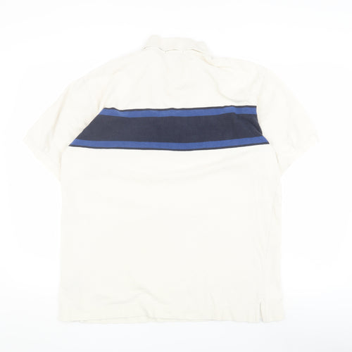 Nautica Men's Beige Polo Shirt, Short Sleeve, Cotton XL