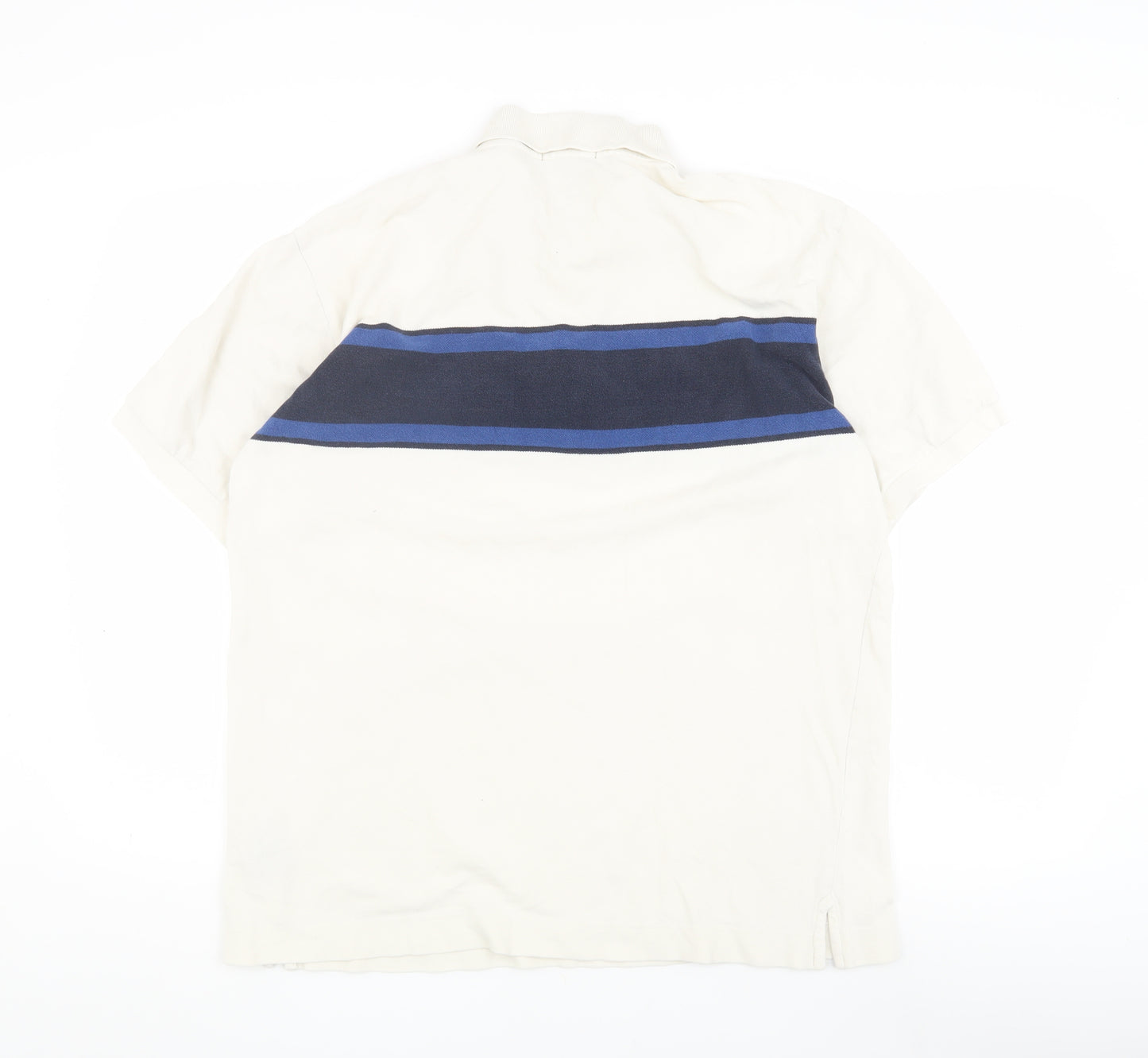 Nautica Men's Beige Polo Shirt, Short Sleeve, Cotton XL