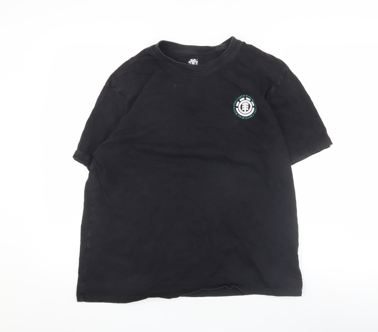 Element Men's Black Graphic Logo T-Shirt L