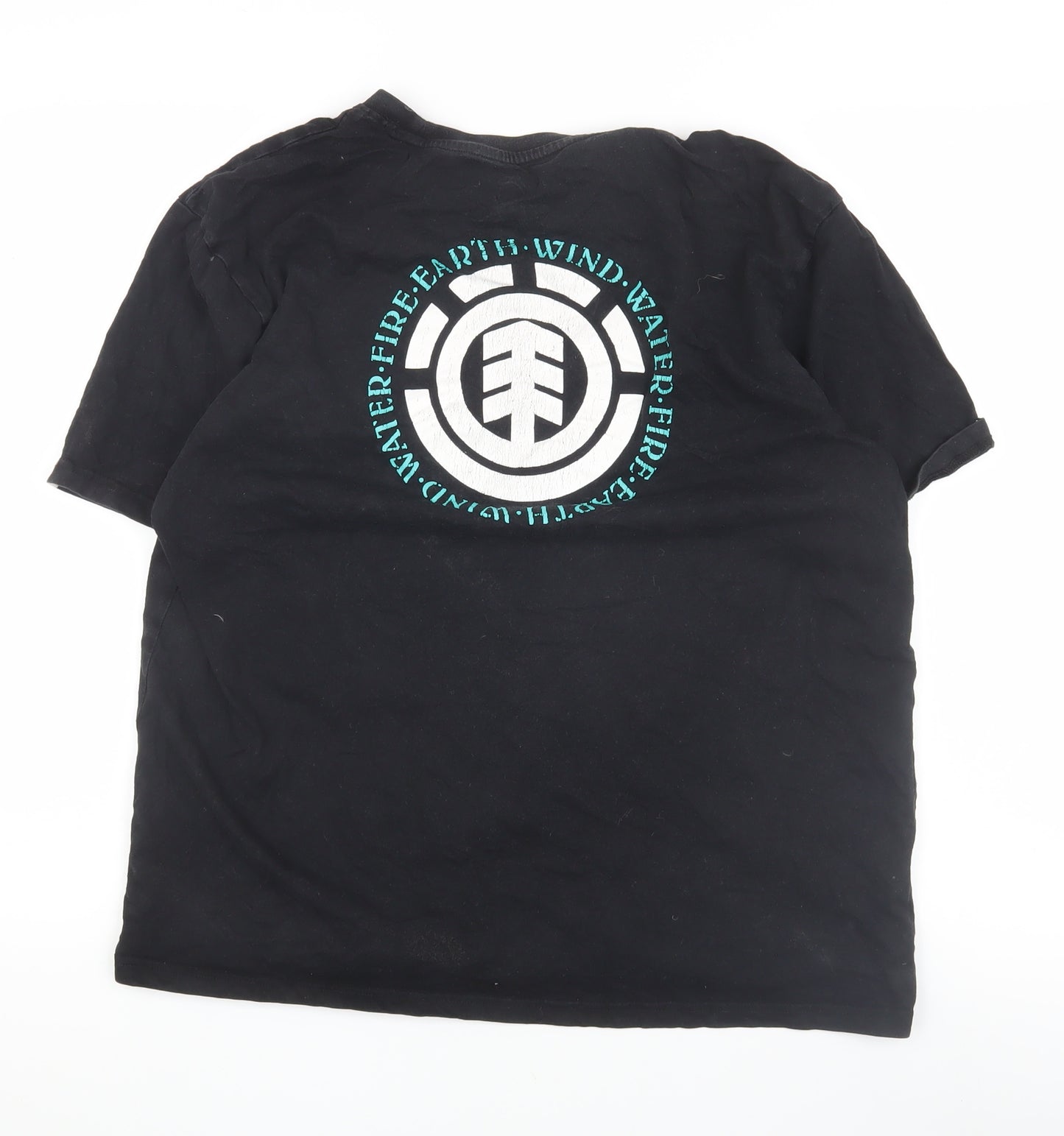 Element Men's Black Graphic Logo T-Shirt L