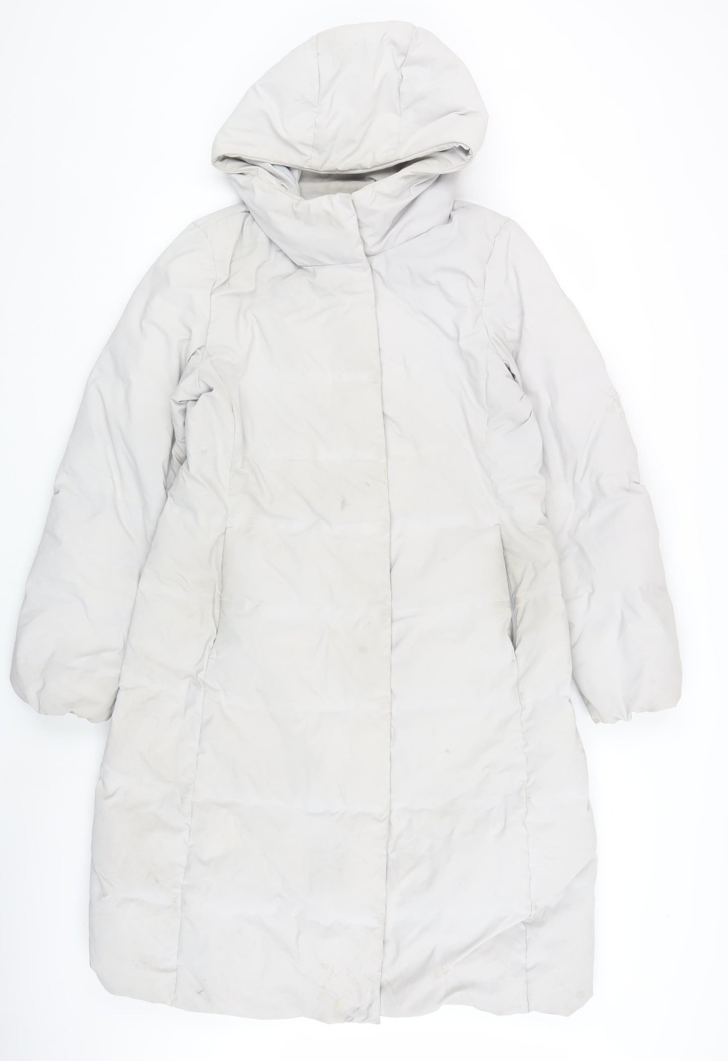 UNIQLO Women's White Long Puffer Coat Size S
