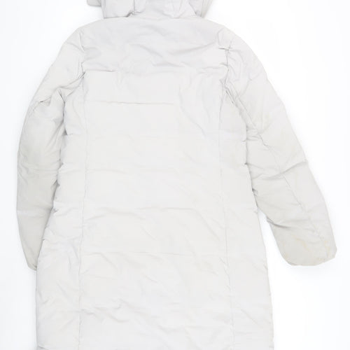 UNIQLO Women's White Long Puffer Coat Size S