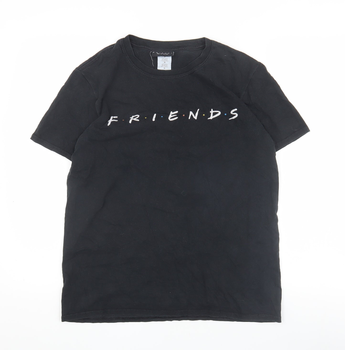 FRIENDS Men’s Black T-Shirt S Short Sleeve TV Show