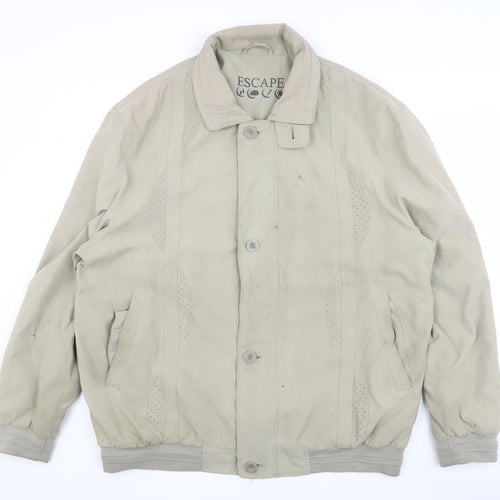 Escape Men's Beige XL Classic Mid-Length Jacket