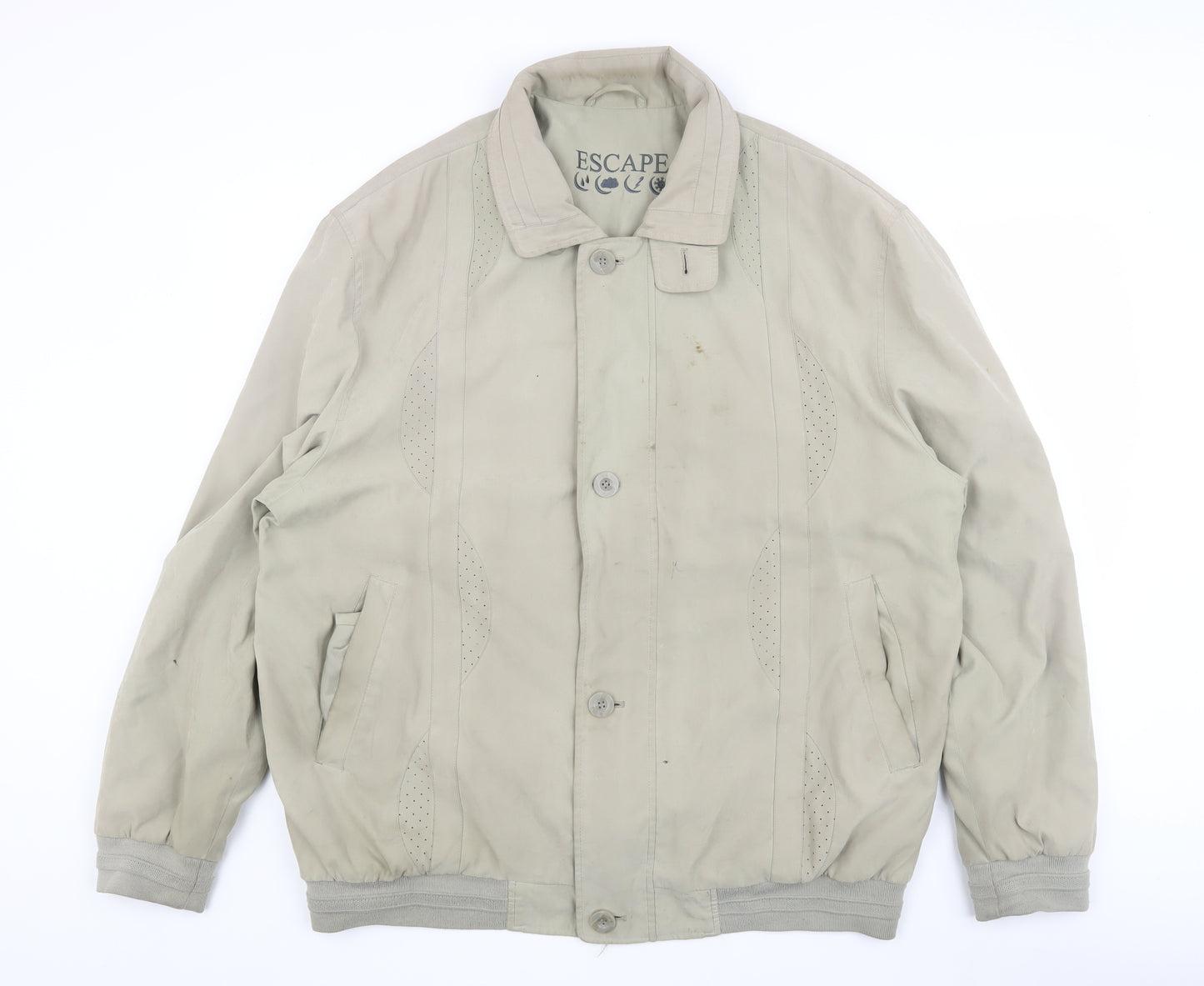Escape Men's Beige XL Classic Mid-Length Jacket