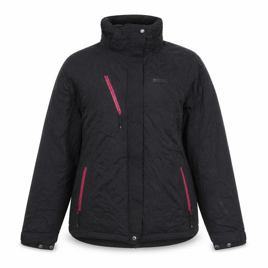 Front view of Warehouse Women's Black Puffer Jacket, size 14