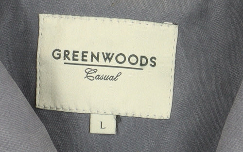 Greenwoods Men's Blue Casual Zip Jacket L