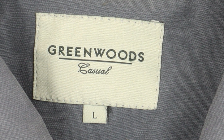 Greenwoods Men's Blue Casual Zip Jacket L