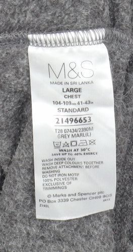 Marks and Spencer Men's Grey Full Zipped Jacket L