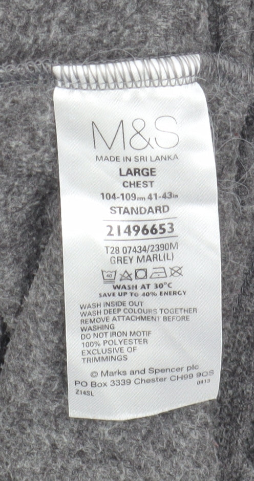 Marks and Spencer Men's Grey Full Zipped Jacket L