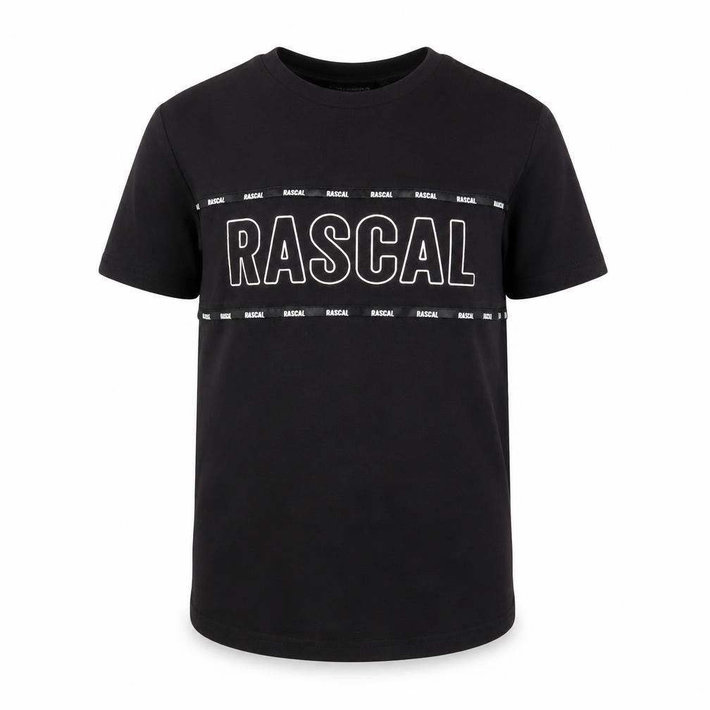 Rascal Boys Black L T-Shirt Casual Crew Neck Short Sleeve